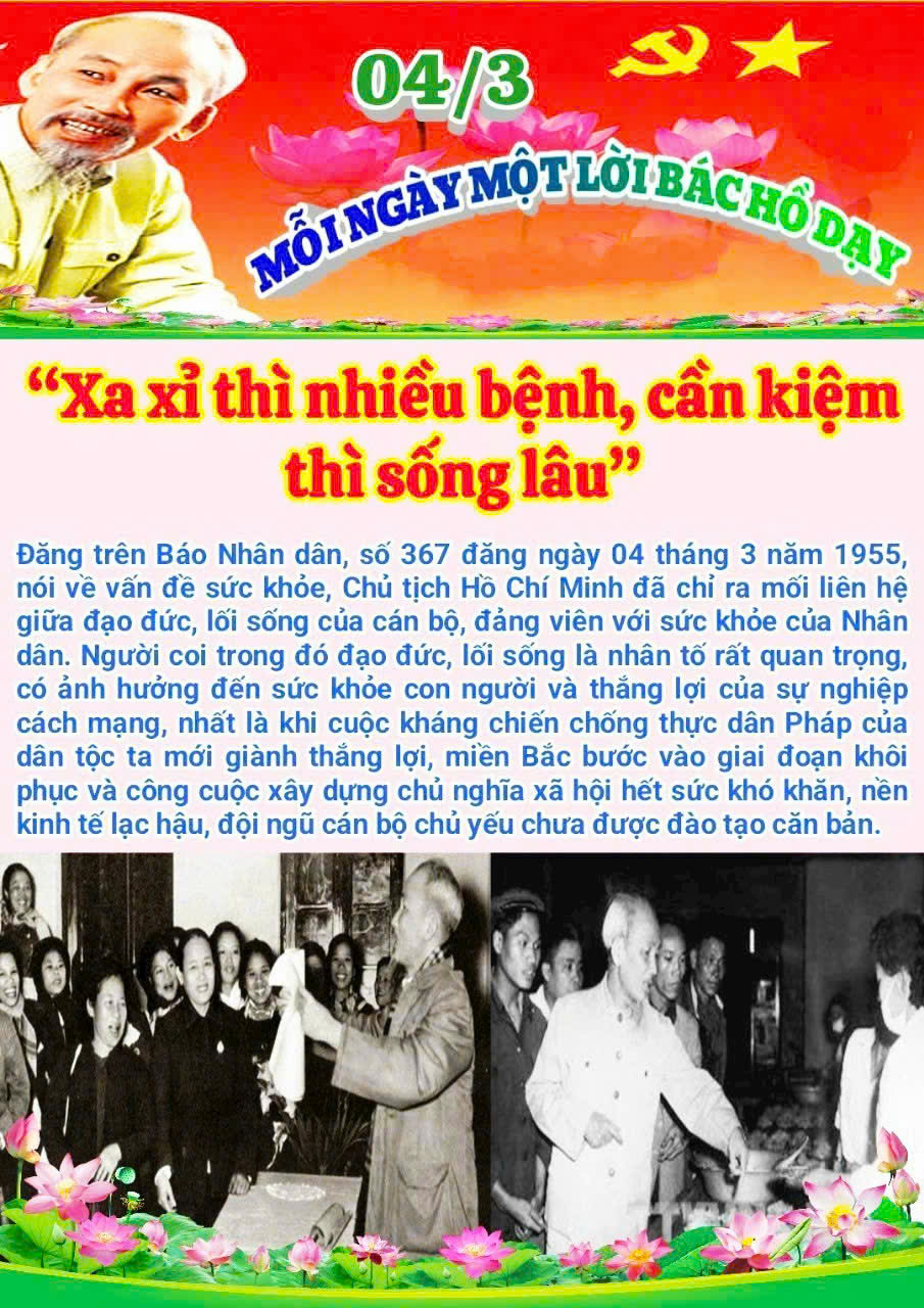 MỖI NGÀY MỘT LỜI BÁC HỒ DẠY - NGÀY 04 THÁNG 03