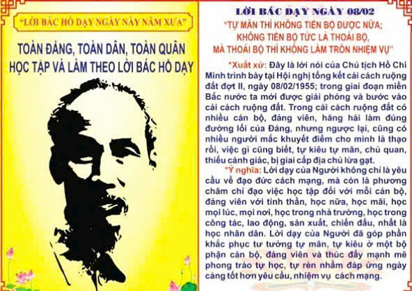 MỖI NGÀY MỘT LỜI BÁC HỒ DẠY - NGÀY 08 THÁNG 02