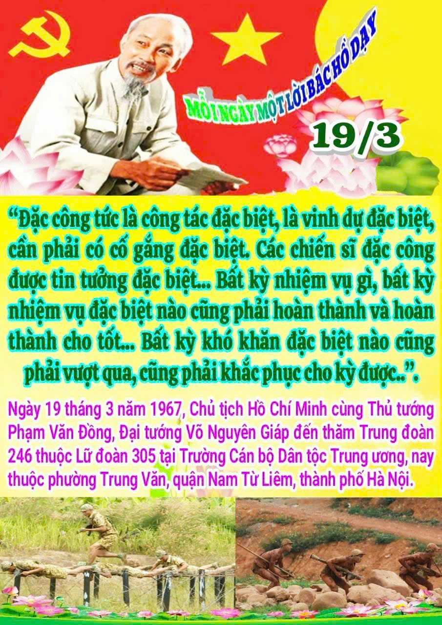MỖI NGÀY MỘT LỜI BÁC HỒ DẠY - NGÀY 19 THÁNG 03