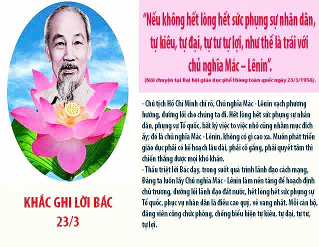 MỖI NGÀY MỘT LỜI BÁC HỒ DẠY - NGÀY 23 THÁNG 03