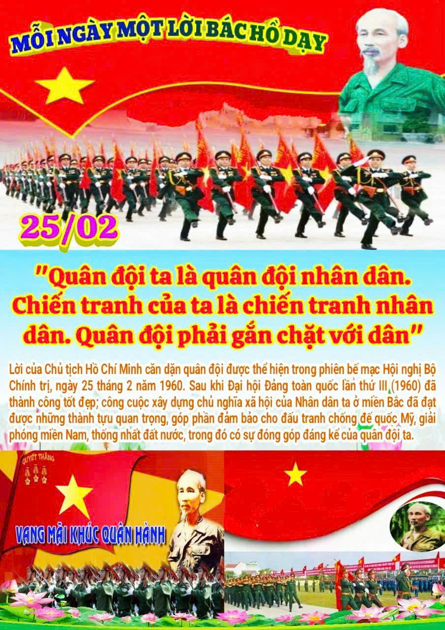 MỖI NGÀY MỘT LỜI BÁC HỒ DẠY - NGÀY 25 THÁNG 02