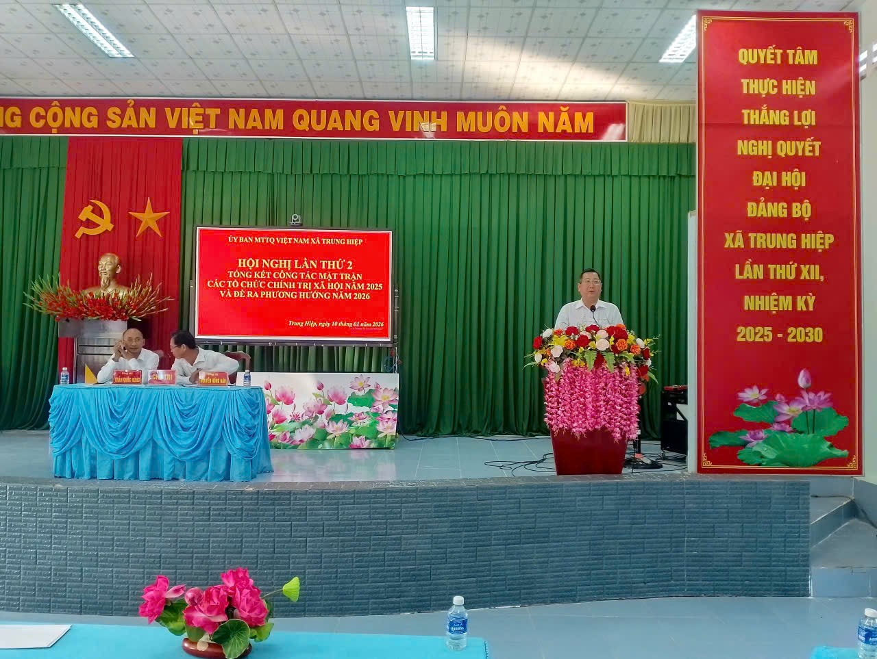 Ủy ban MTTQ Việt Nam và các tổ chức chính trị - xã hội xã Trung Hiệp tổng kết công tác năm 2025